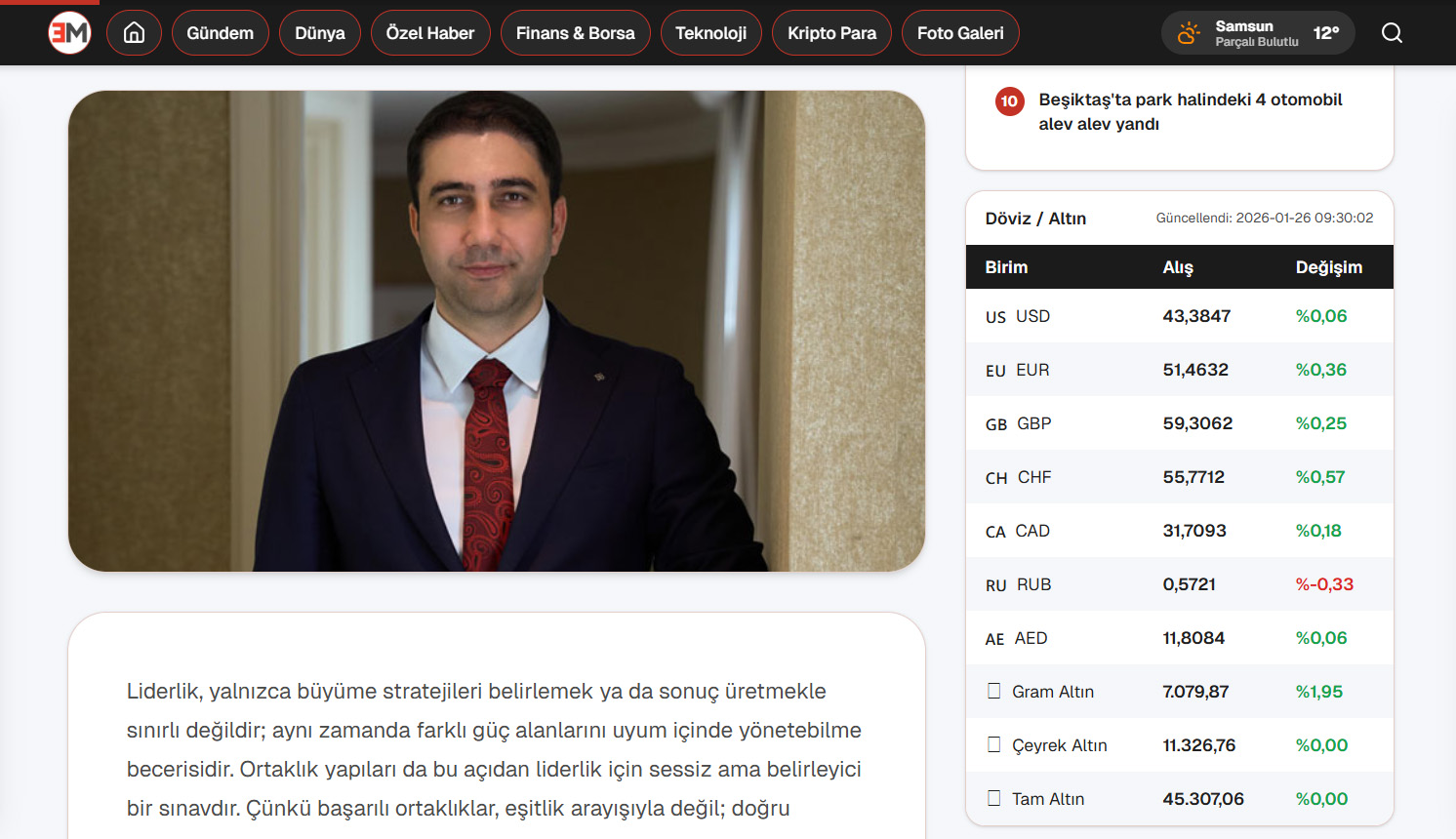 Mehmet AVCI’nın Ekonomi Manşette Yayınlanan Makalesi…